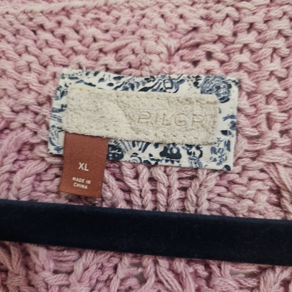 Pilcro Pink Cable Knit Cardigan - Picture 2 of 3